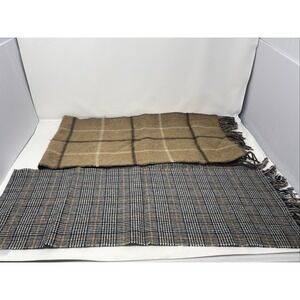 Lot Of‎ 2 Scarves Scarf 1 Wool Pendleton 1 Unbranded Brown And Black